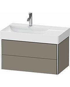 Duravit XSquare Meuble sous lavabo XS416809292 78,4x39,7x46cm, 2 tiroirs, Steingrau seidenmatt