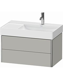 Duravit XSquare Meuble sous lavabo XS416900707 78,4x39,7x46cm, 2 tiroirs, béton gris mat