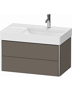 Duravit XSquare Meuble sous lavabo XS416909090 78,4x39,7x46cm, 2 tiroirs, Flannel Grey seidenmatt