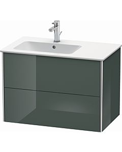 Duravit XSquare Duravit lavabo XS417603838 81x56x47,8cm, 2 tiroirs, vasque à gauche, Dolomiti Grey brillant