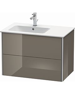 Duravit XSquare Duravit lavabo XS417608989 81x56x47,8cm, 2 tiroirs, vasque à gauche, Flannel Grey brillant