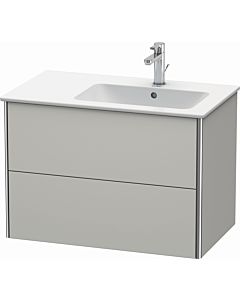 Duravit Meuble sous Duravit XSquare XS417700707 81x56x47,8cm, 2 tiroirs, lavabo à droite, béton gris mat