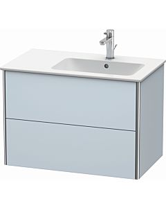 Duravit XSquare Duravit lavabo XS417709797 81x56x47,8cm, 2 tiroirs, vasque à droite, bleu clair satiné mat