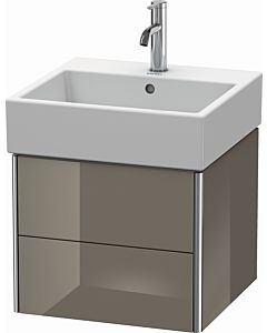 Duravit XSquare Duravit lavabo XS419208989 48,4x39,7x46cm, 2 tiroirs, Flannel Grey brillant