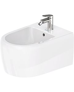Duravit Qatego wall Bidet 2263150000 38.5x57cm, with tap hole, overflow, tap hole bench, white high gloss