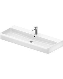 Duravit Qatego countertop washbasin 2382120027 120 x 47 cm, white high gloss, with tap hole, overflow, tap hole bench, ground