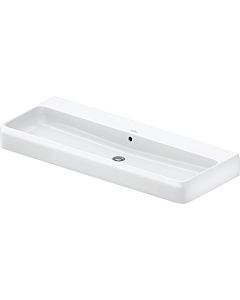 Duravit Qatego countertop washbasin 2382120028 120 x 47 cm, white high gloss, without tap hole, with overflow, tap hole bench, ground