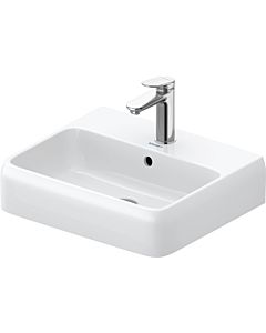 Duravit Qatego washbasin 2382502000 50 x 42 cm, white high-gloss HygieneGlaze, with tap hole, overflow, tap hole bank