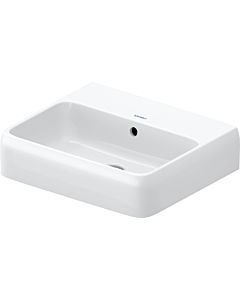Duravit Qatego lavabo 2382500060 50 x 42 cm, blanc brillant, sans trou pour robinetterie, avec trop-plein, banque de trous pour robinetterie