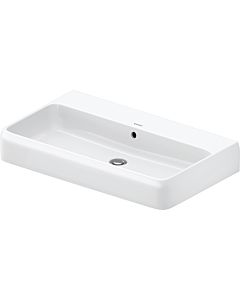 Duravit Qatego lavabo 2382800060 80 x 47 cm, blanc brillant, sans trou pour robinetterie, avec trop-plein, banque de trous pour robinetterie