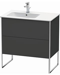 Duravit Meuble sous Duravit XSquare XS445004949 81x59,2x47,8cm, 2 tiroirs, lavabo à gauche, graphite mat