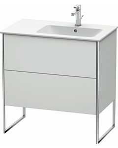 Duravit Meuble sous Duravit XSquare XS445203636 81x59,2x47,8cm, 2 tiroirs, lavabo à droite, blanc mat