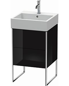 Duravit XSquare Meuble sous lavabo XS447204040 48,4x49,1x46cm, 2 tiroirs, noir brillant