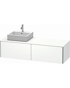 Duravit XSquare Meuble sous lavabo XS4904L1818 160x40x54,8cm, 2 tiroirs, gauche, tapis blanc