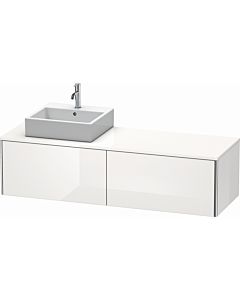 Duravit XSquare Meuble sous lavabo XS4904L2222 160x40x54,8cm, 2 tiroirs, gauche, blanc très brillant