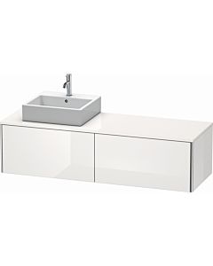 Duravit XSquare Meuble sous lavabo XS4904L8585 160x40x54,8cm, 2 tiroirs, gauche, blanc très brillant