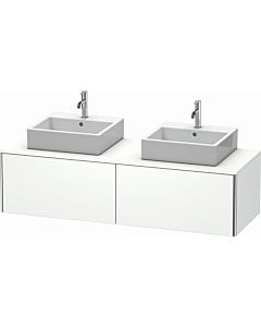 Duravit XSquare Meuble sous lavabo XS4907B1818 160x40x54,8cm, 2 tiroirs, des deux côtés, blanc matt