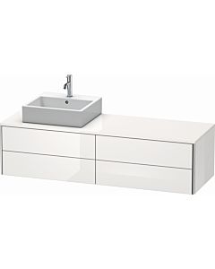 Duravit XSquare Meuble sous lavabo XS4914L8585 160x40x54,8cm, 4 tiroirs, gauche, blanc très brillant