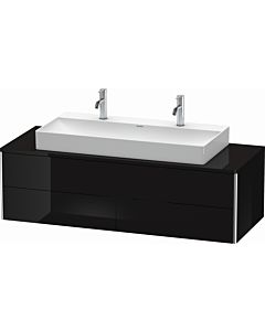 Duravit XSquare Meuble sous lavabo XS4915M4040 140x40x54,8cm, 4 tiroirs, noir brillant
