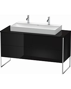 Duravit XSquare Meuble sous lavabo XS4925M4040 140x53,8x54,8cm, 4 tiroirs, noir brillant
