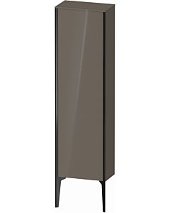 Duravit high cabinet XV1315LB289 40x24x133cm, matt black, door on the left, flannel gray high gloss