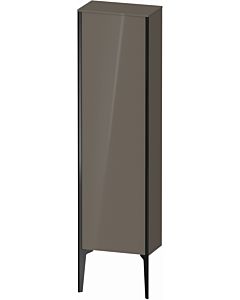 Duravit high cabinet XV1315RB289 40x24x133cm, matt black, door on the right, flannel gray high gloss