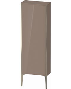 Duravit high cabinet XV1316LB186 50x24x133cm, matt champagne, door on the left, high-gloss cappucino