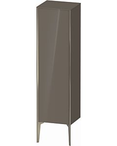 Duravit high cabinet XV1325LB189 40x36x133cm, matt champagne, door on the left, flannel gray high gloss
