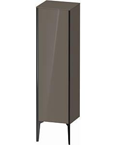 Duravit high cabinet XV1325LB289 40x36x133cm, matt black, door on the left, flannel gray high gloss