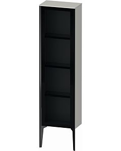 Duravit high cabinet XV1365RB207 40x24x133cm, glass door, black matt, door on the right, concrete gray matt