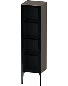 Duravit high cabinet XV1367LB289 40x36x133cm, glass door, black matt, door on the left, flannel gray high gloss