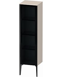 Duravit tall cabinet XV1367LB291 40x36x133cm, glass door, black matt, door on the left, taupe matt