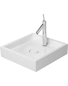 Duravit Starck 1 washbasin 0387470028 47x47cm, ground, without tap hole, overflow, tap hole platform, white