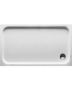 Duravit rectangular shower D-Code 720098000000001 in version, 1300 x 750 mm, white with anti-slip