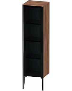 Duravit high cabinet XV1367LB279 40x36x133cm, glass door, matt black, door on the left, natural walnut