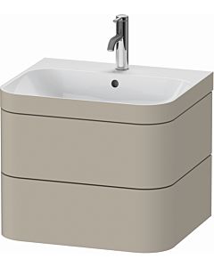 Duravit Happy D.2 Plus C-Bonded washbasin with vanity unit HP4635O60600E00 Taupe , 490x575x480mm, with 2 drawers, 2000 tap hole