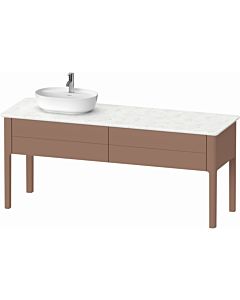 Duravit Luv vanity unit LU9563L5454 173.3x57x74.3cm, 2 pull-outs, standing, left, almond satin finish