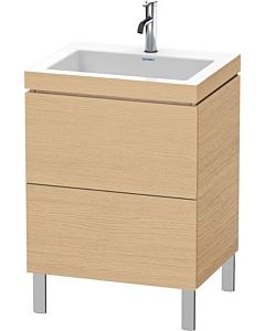 Duravit L-Cube vanity unit LC6936O3030 60 x48 cm, 2000 tap hole, natural oak, 2 pull-outs, floor-standing