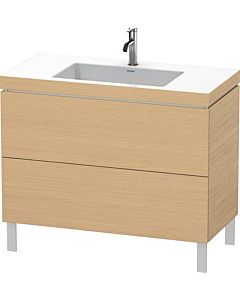 Duravit L-Cube vanity unit LC6938O3030 100 x 48 cm, 2000 tap hole, natural oak, 2 pull-outs, floor-standing