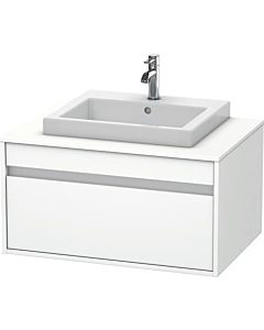 Duravit Ketho vanity unit KT679401818 80 x 55 cm, matt white, for central built-in 2000 , match2 pull-out, wall-hung