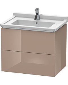 Duravit L-Cube vanity unit LC626408686 67 x 46.9 cm, cappuccino high gloss, 2 drawers, wall-hung