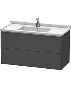 L-Cube Duravit vasque LC626604949 102 x 46,9 cm, graphite mat, 2 tiroirs, suspendu