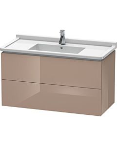 Duravit L-Cube vanity unit LC626608686 102 x 46.9 cm, cappuccino high gloss, 2 drawers, wall-hung