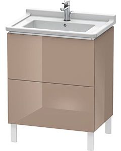Duravit L-Cube vanity unit LC660808686 67 x 46.9 cm, cappuccino high gloss, 2 pull-outs, standing