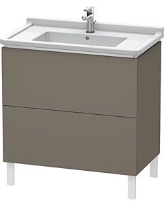 Duravit L-Cube vanity unit LC660909090 82 x 46.9 cm, flannel gray silk matt, 2 pull-outs, standing