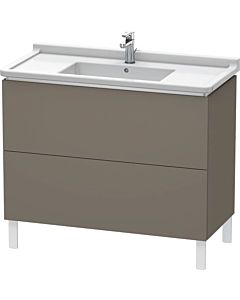 Duravit L-Cube vanity unit LC661009090 102 x 46.9 cm, flannel gray, semi-gloss, 2 pull-outs, standing