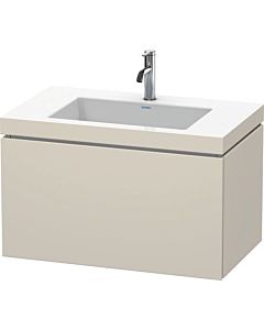 Duravit L-Cube vanity unit LC6917O9191 80 x 48 cm, 2000 tap hole, matt taupe, 2000 pull-out