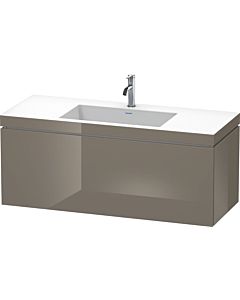 Duravit L-Cube vanity unit LC6919O8989 120 x 48 cm, 2000 tap hole, flannel gray high gloss, 2000 pull-out
