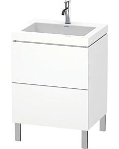 Duravit L-Cube vanity unit LC6936O1818 60 x48 cm, 2000 tap hole, matt white, 2 pull-outs, floor-standing