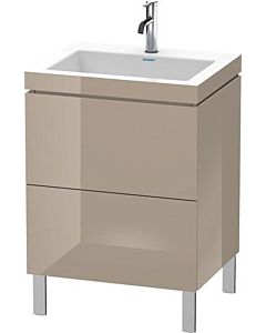 Duravit L-Cube vanity unit LC6936O8686 60 x48 cm, 2000 tap hole, cappuccino high gloss, 2 pull-outs, floor-standing
